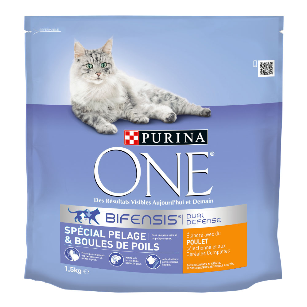 PURINA ONE Coat & Hairballs s kuřecím - 4 x 1