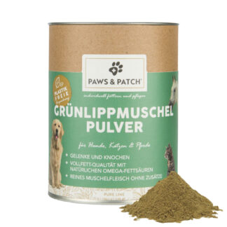 PAWS & PATCH Green Lipped Mussel Powder Prášek z mušle zelenoústé - Výhodné balení: 2 x 250 g