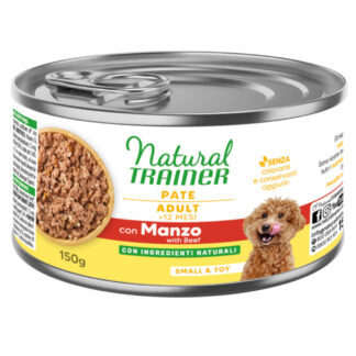 Natural Trainer Pate Small & Toy Adult 24 x 150 g - hovězí