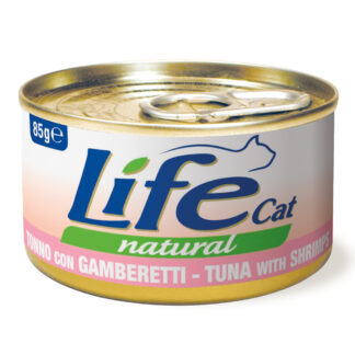Life Cat Natural Adult 24 x 85 g výhodné balení  - tuňák s krevetami