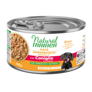 Natural Trainer Pate Monoproteico Small & Toy Adult - výhodné balení: 24 x 150 g králík