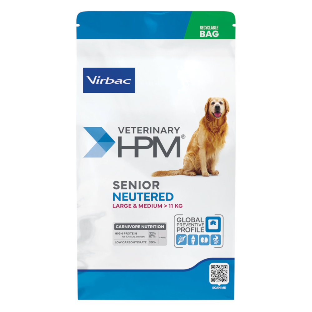 Virbac Veterinary HPM Dog Senior Neutered Large & Medium pro psy - Výhodné balení: 2 x 12 kg