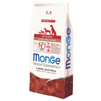 Monge Natural Superpremium All Breeds Puppy Lamb & Rice - 2 x 12 kg