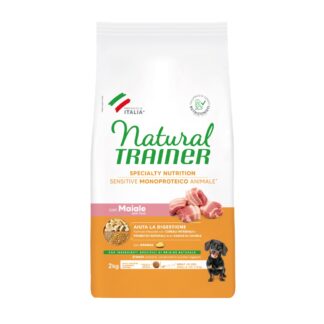 Natural Trainer Sensitive No Gluten Adult Small s vepřovým - 2 x 2 kg