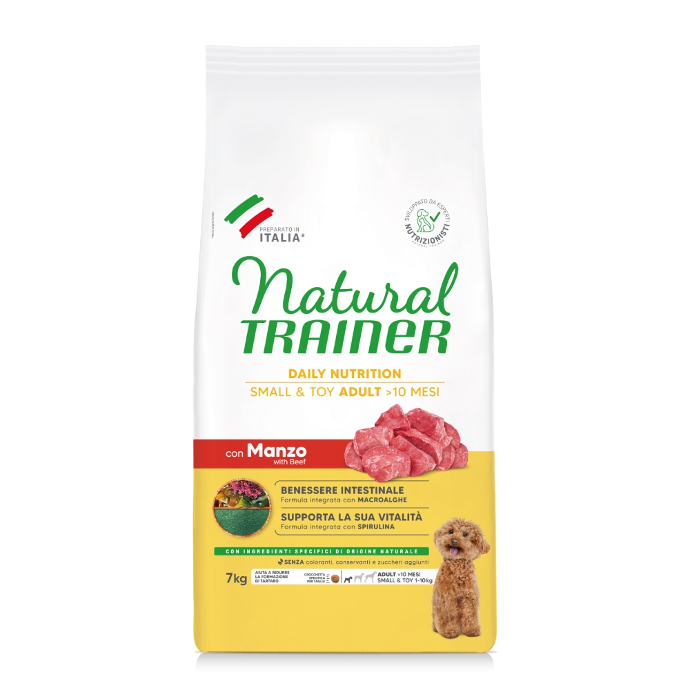 Trainer Dog Natural Mini Adult s hovězím masem a rýží - 2 x 7 kg