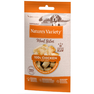 Nature's Variety Freeze-Dried Chicken Meat Bites pro psy - Kuřecí (20 x 20 g)