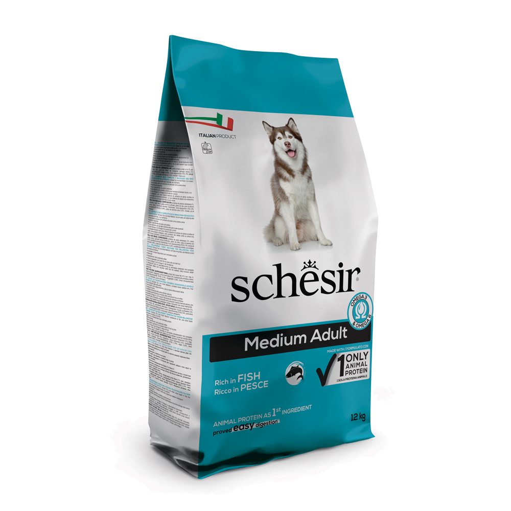 Schesir Dog Medium Adult Maintenance Fish - 2 x 12 kg
