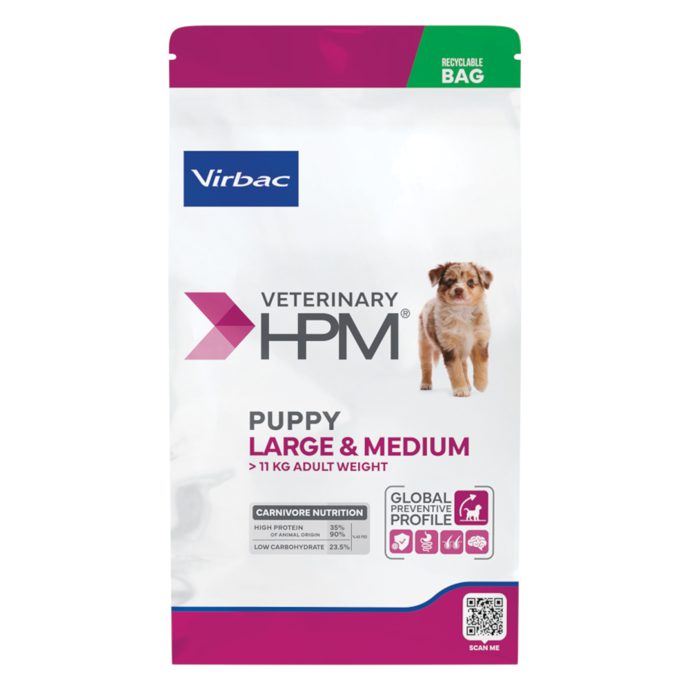 Virbac Veterinary HPM Baby Large & Medium pro štěňata - Výhodné balení: 2 x 12 kg