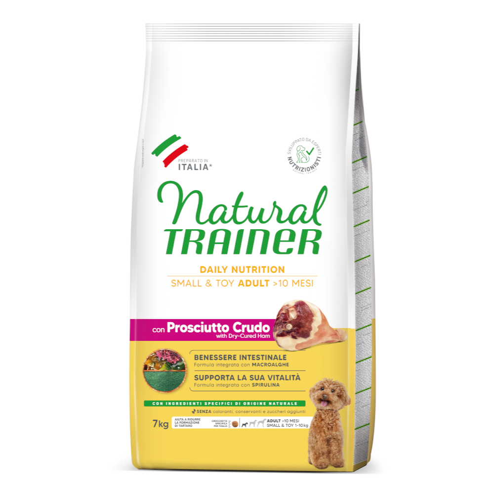 Natural Trainer Small & Toy Adult se šunkou a rýží - 2 x 7 kg