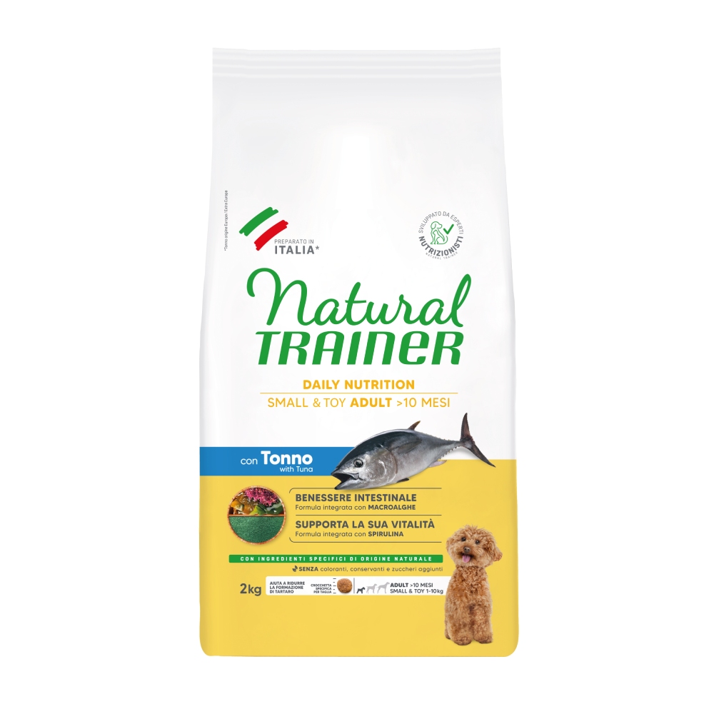 Natural Trainer Small & Toy Adult s tuňákem a rýží - 3 x 2 kg
