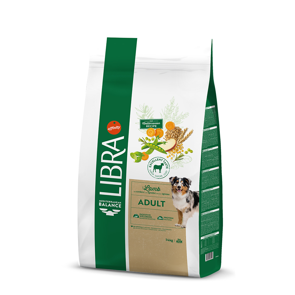 Libra Adult jehněčí pro psy - Výhodné balení: 2 x 14 kg
