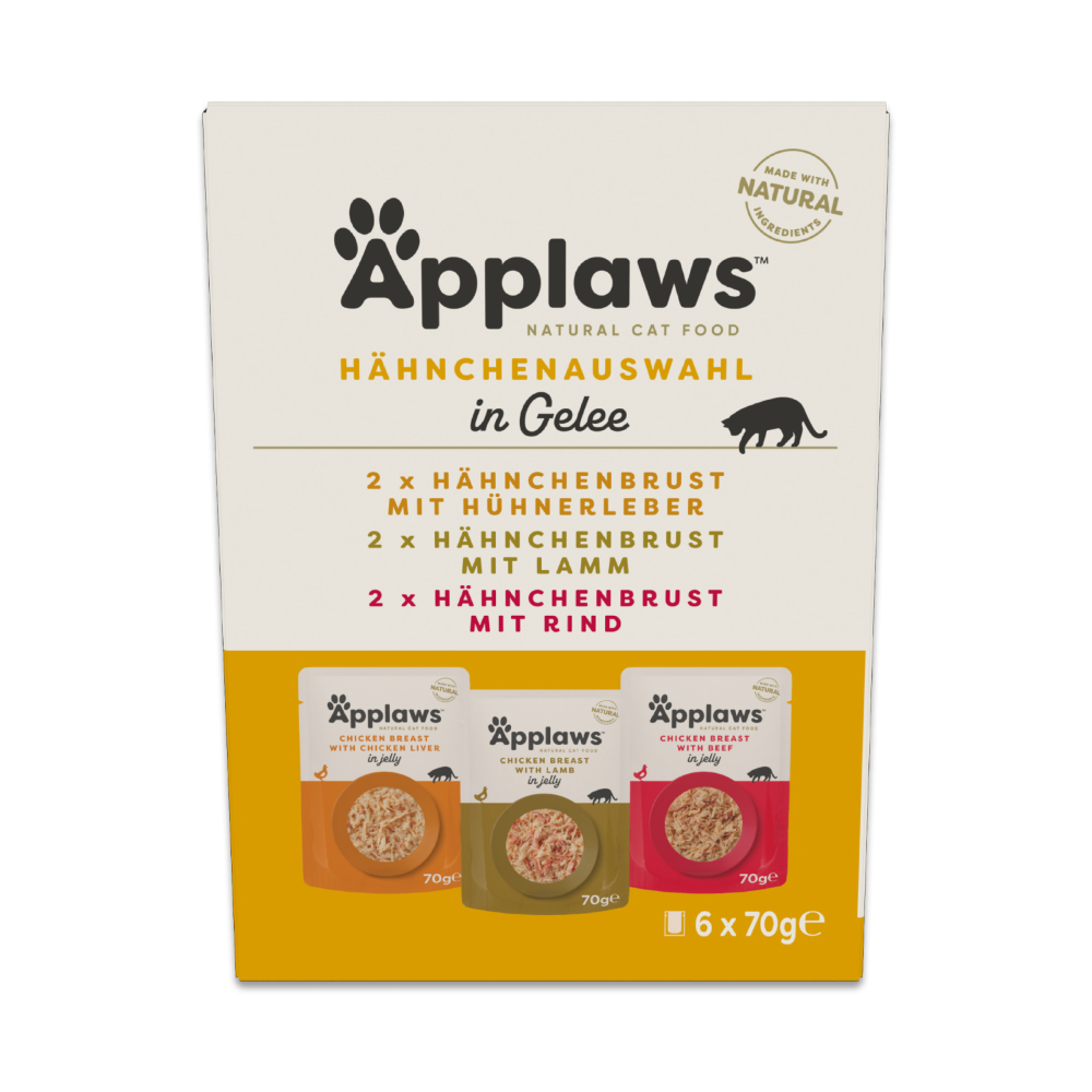 Applaws Pouch in Jelly Mix 48 x 70 g - výhodné balení  - Výběr s kuřecím