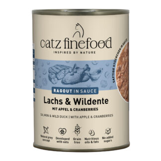 catz finefood Ragout 24 x 380 g výhodné balení - no.605 losos a divoká kachna