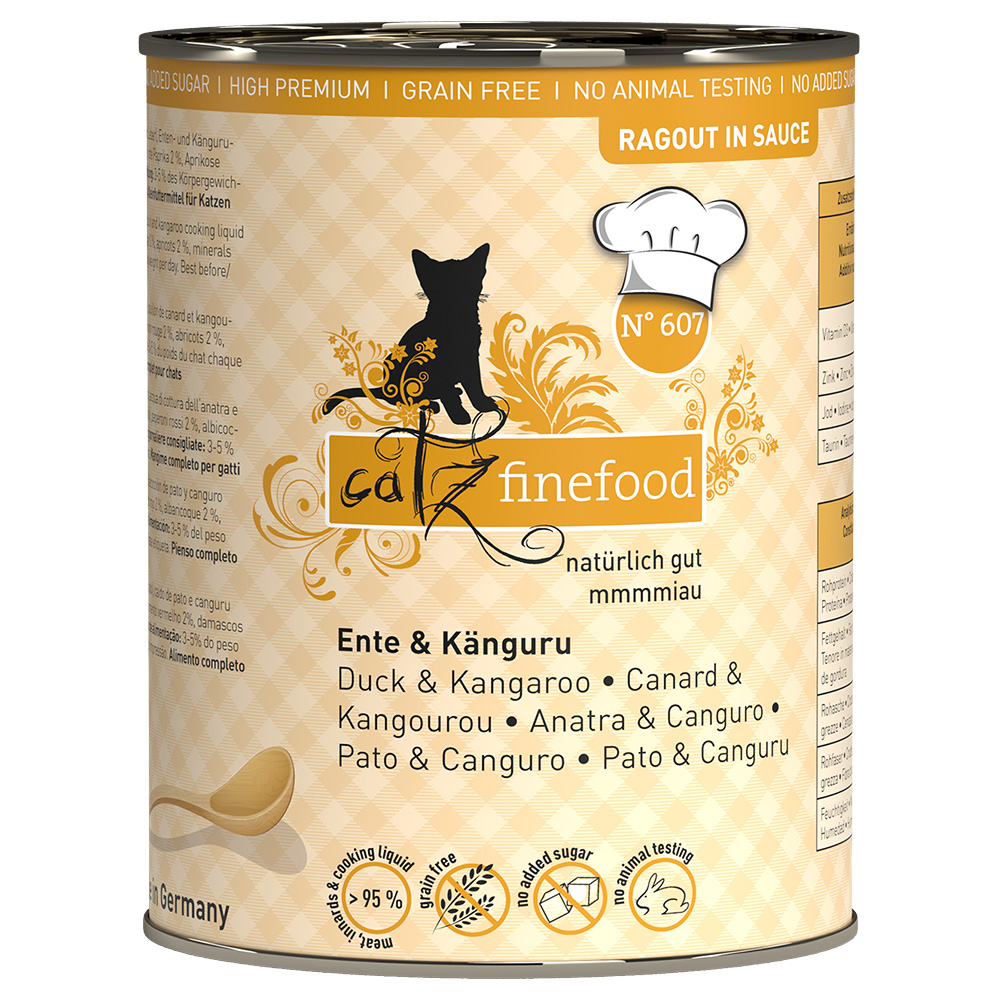catz finefood Ragout 24 x 380 g výhodné balení - no.607 kachní a klokaní