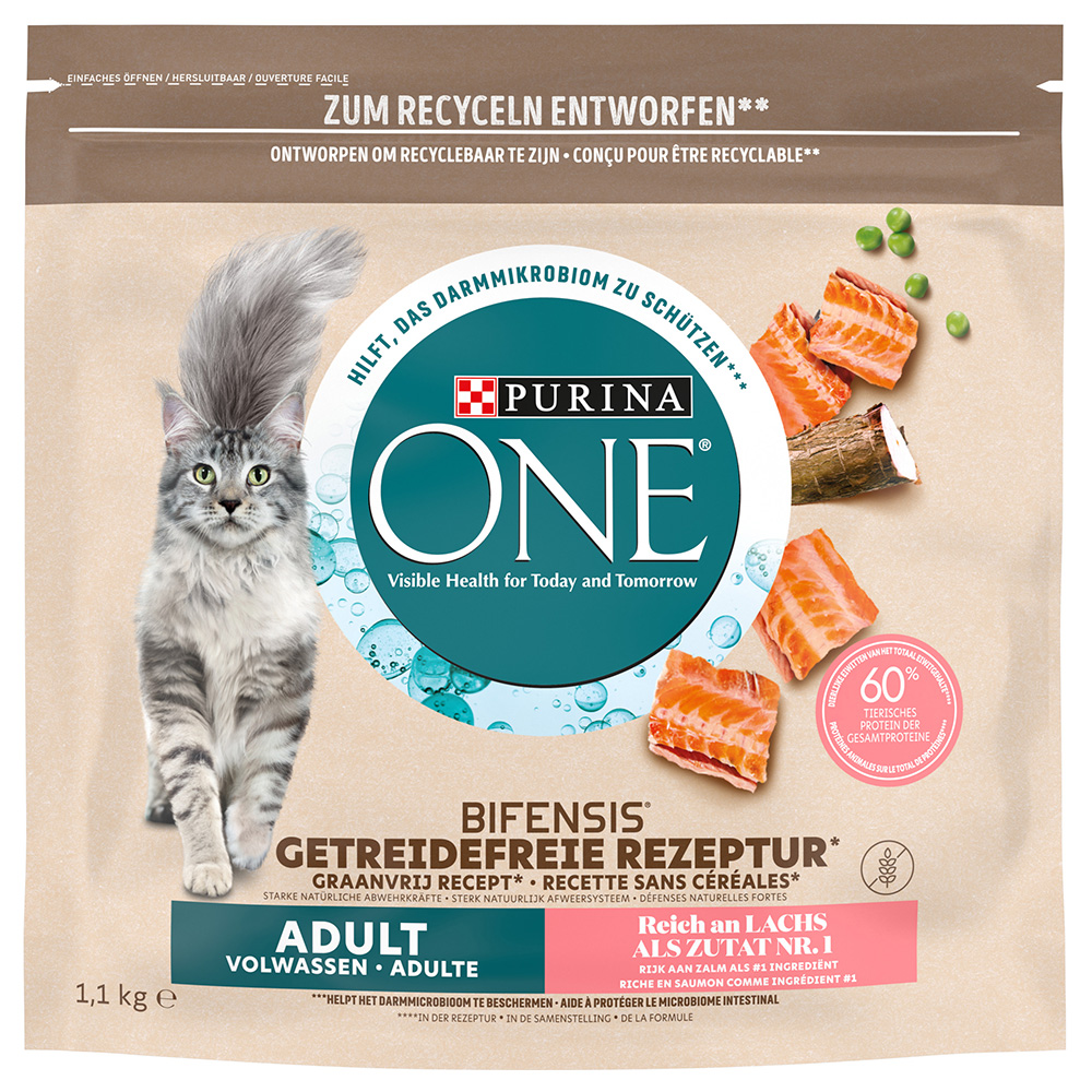 Purina ONE Grain Free Adult s lososem - 3 x 1