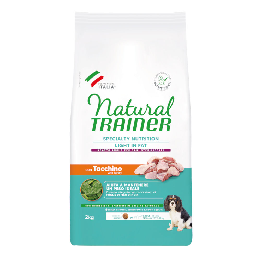 Natural Trainer Small & Toy Adult Light in Fat s krůtím masem - 2 x 2 kg