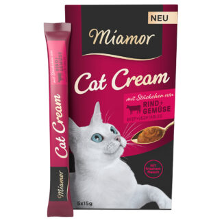 Miamor Cat Cream hovězí + zelenina - 55 x 15 g