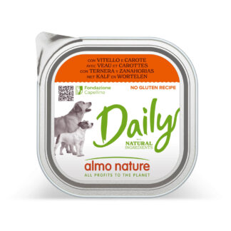 Almo Nature Daily 18 × 300 g – výhodné balení - s telecím a mrkví
