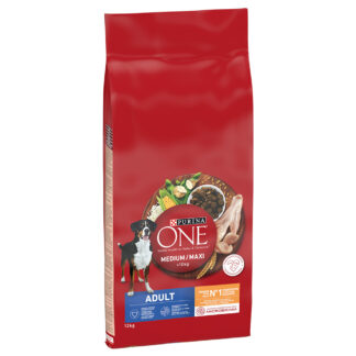 PURINA ONE Medium/Maxi Adult kuřecí - výhodné balení: 2 x 12 kg