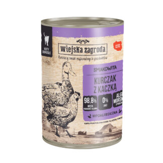Wiejska Zagroda Cat 24 x 400 g - výhodné balení - kuřecí s kachním masem