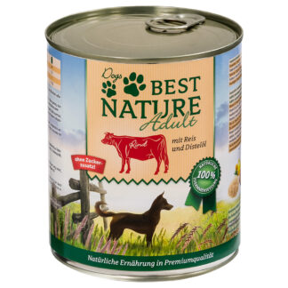 Best Nature Dog Adult 12×800 g – výhodné balení - hovězí