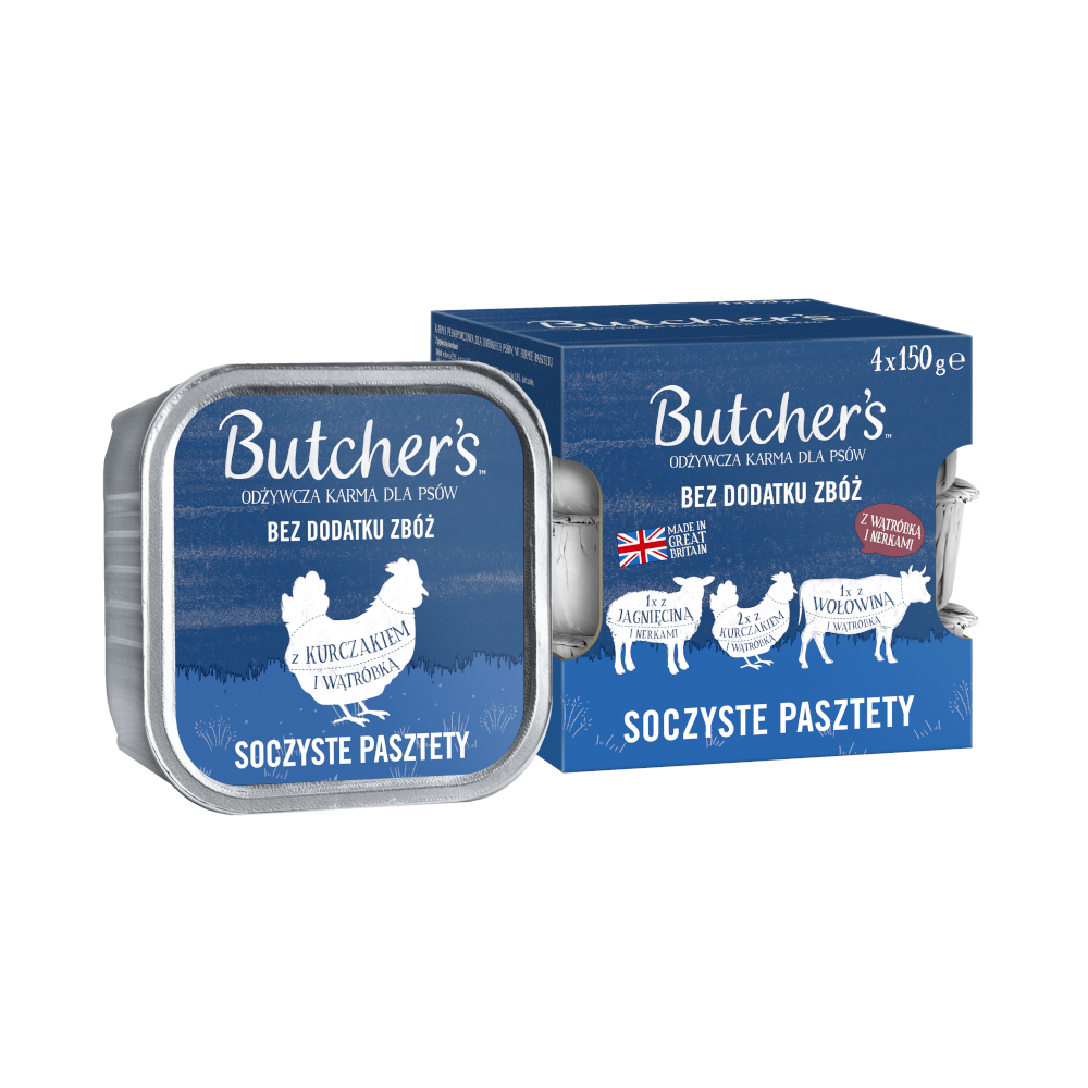 Butcher's Original 24 x 150 g - výhodné balení - Mix 1: Šťavnaté recepty (hověží