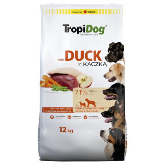 Tropidog Premium Adult Medium & Large s kachním a rýží - výhodné balení: 2 x 12 kg