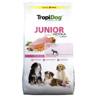 Tropidog Premium Junior Large s krocaním a rýží - výhodné balení: 2 x 12 kg