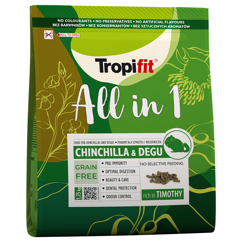 Tropifit All in 1 Chinchila & Degu - výhodné balení: 2 x 1