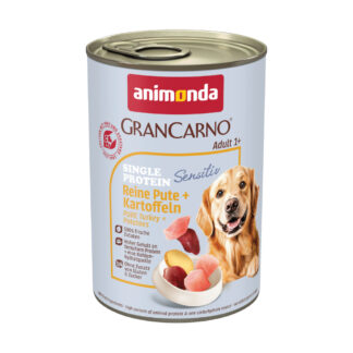animonda GranCarno Adult Sensitive 24 × 400 g - čisté krůtí & brambory