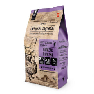 Wiejska Zagroda Cat s kuřecím a kachním - výhodné balení: 2 x 5 kg