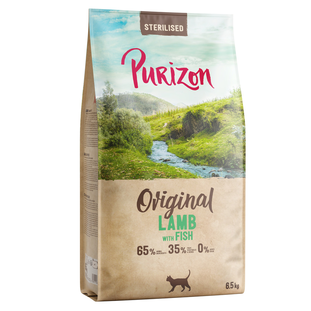 Purizon Sterilised Adult jehněčí s rybou - bez obilovin - NOVINKA: výhodné balení 2 x 6