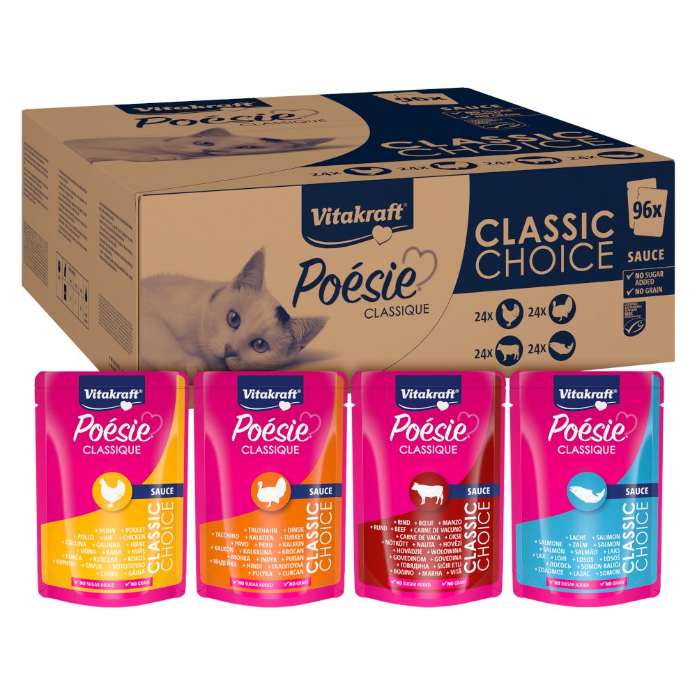 Vitakraft Poésie Classic Sauce míchané balení - 96 x 85 g