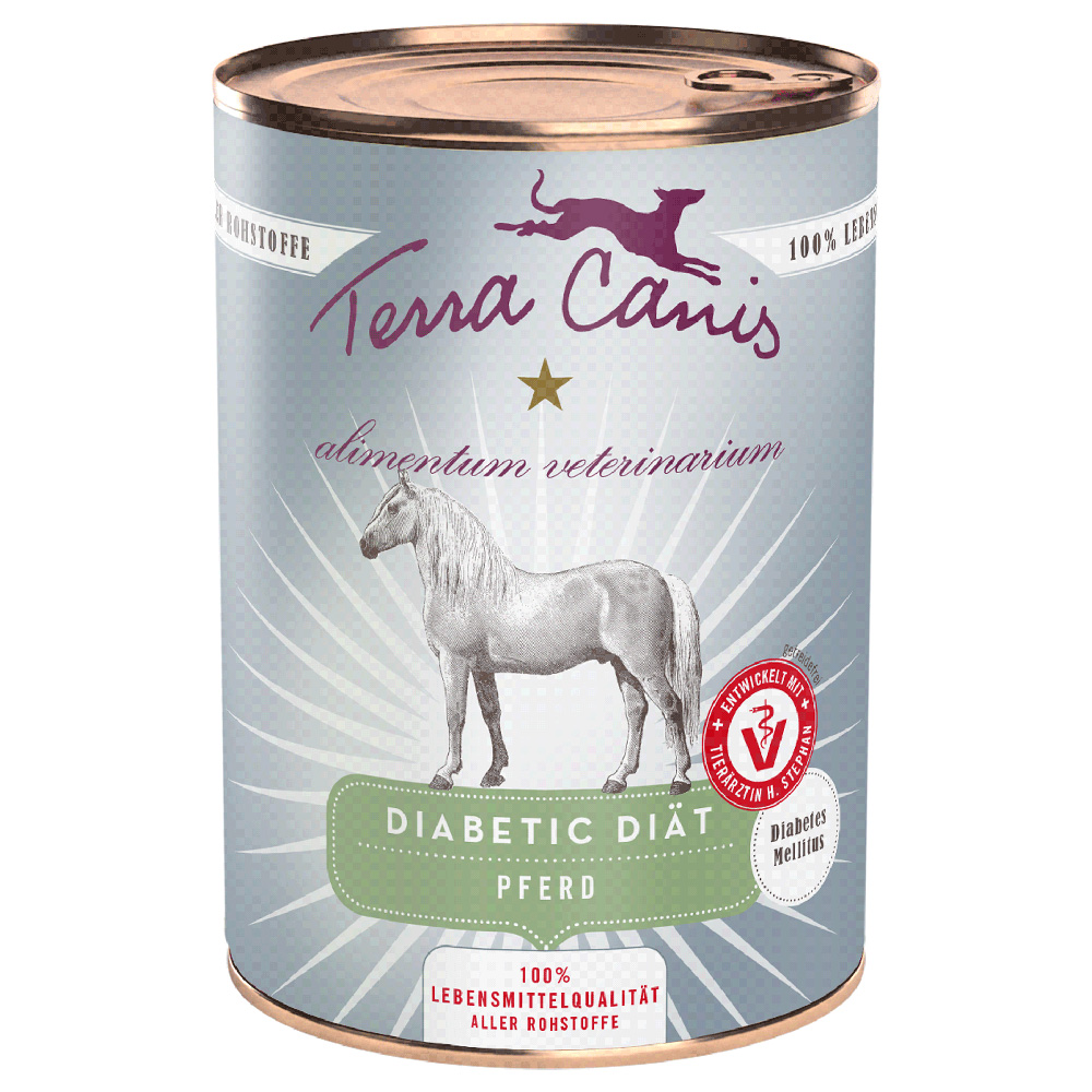 Terra Canis Alimentum Veterinarium Diabetic dieta 12 x 400 g výhodné balení - kůň
