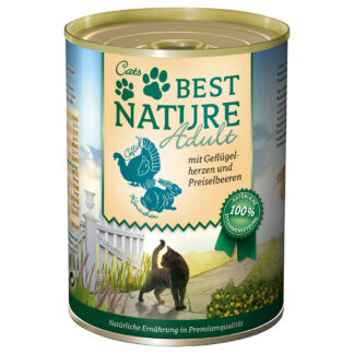 Best Nature Cat Adult 12 x 400 g Výhodné balení - Drůbež a králičí