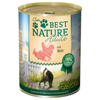 Best Nature Cat Adult 12 x 400 g Výhodné balení - Losos