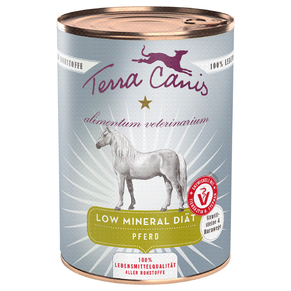 Terra Canis Alimentum Veterinarium Low Mineral Dieta 12 x 400 g výhodné balení - Kůň