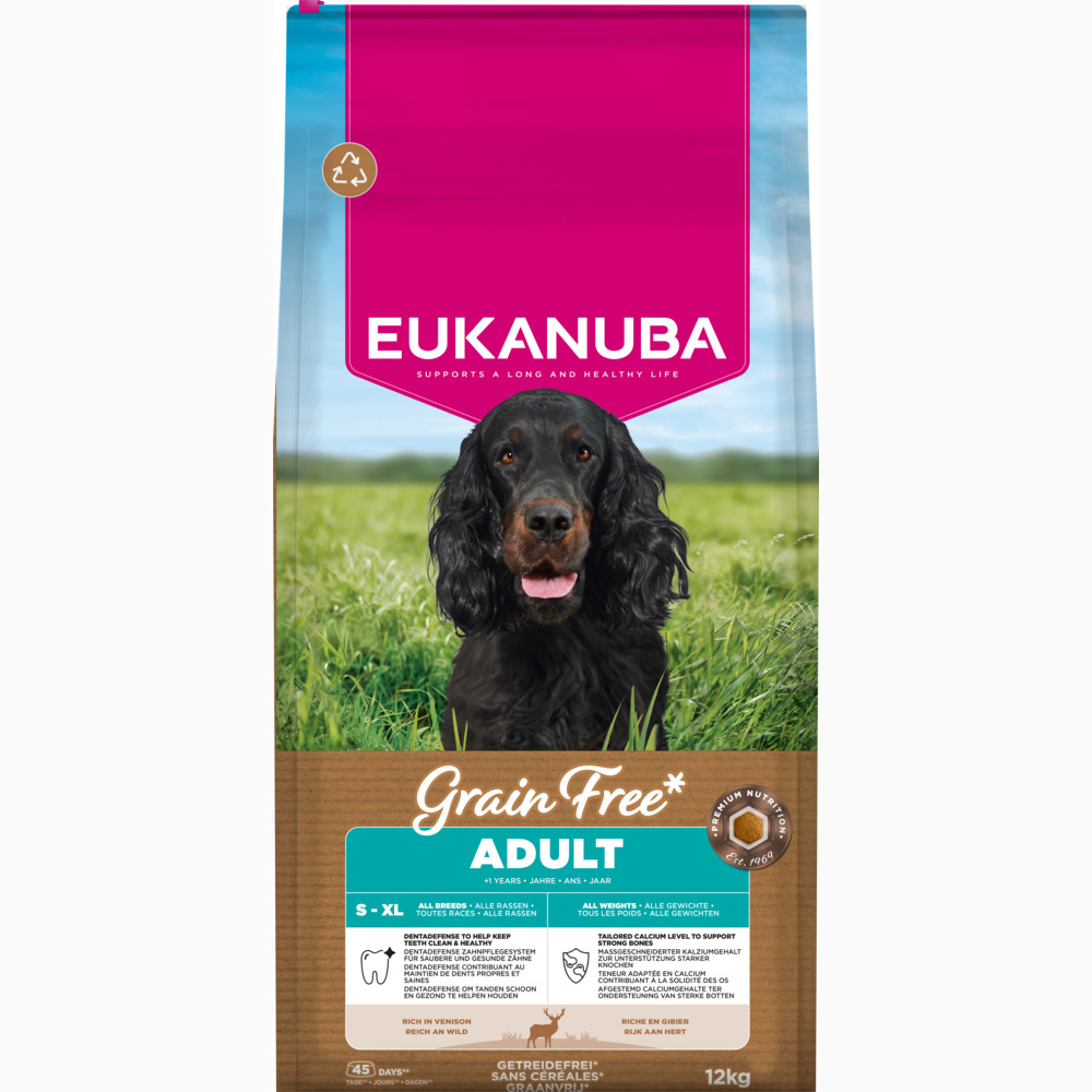 Eukanuba Grain Free Adult Large Dogs se zvěřinou - 12 kg
