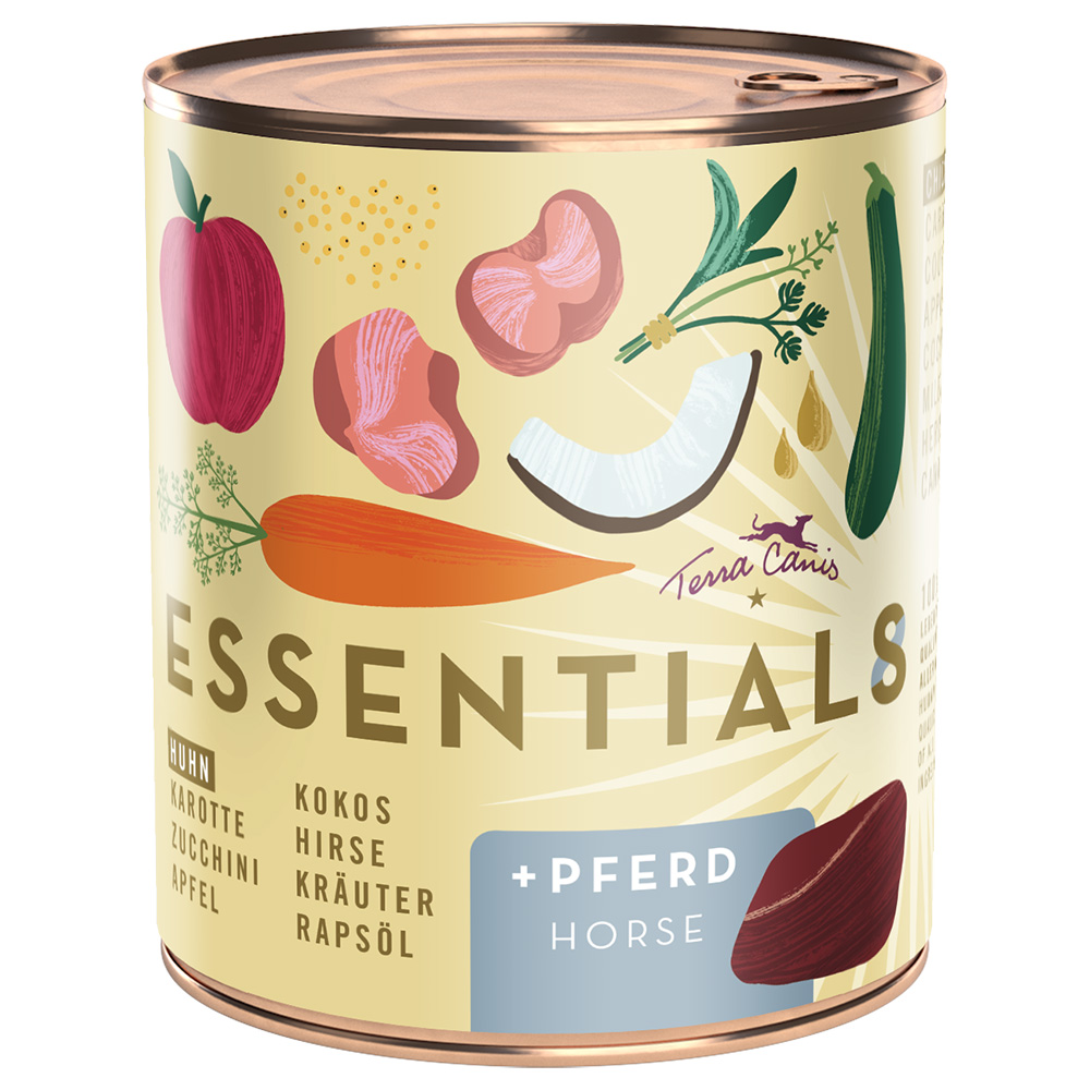 Terra Canis Essential 8 12 x 780 g výhodné balení - kuře a kůň