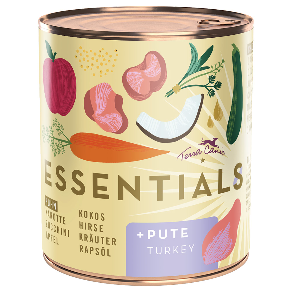 Terra Canis Essential 8 12 x 780 g výhodné balení - kuře a krůta