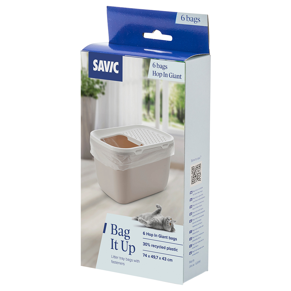 Savic Bag it Up Litter Tray Bags - výhodné balení: Hop In Giant - 3 x 6 ks