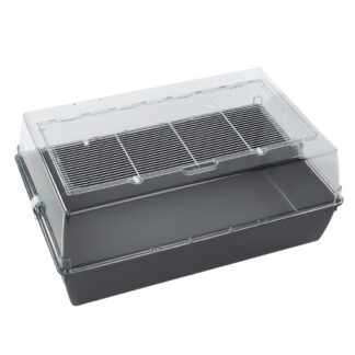 TIAKI klec pro malá zvířata Panorama L - šedá: D 71 x Š 46 x V 31