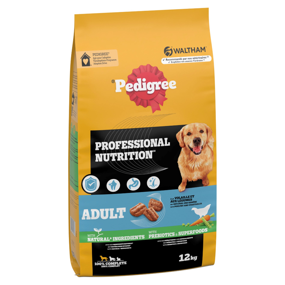 Pedigree Professional Nutrition Adult s drůbežím a zeleninou - 12 kg