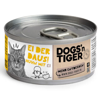 Dogs'n Tiger Cat Filet 24 × 70 g - výhodné balení - kuřecí filety s vejcem