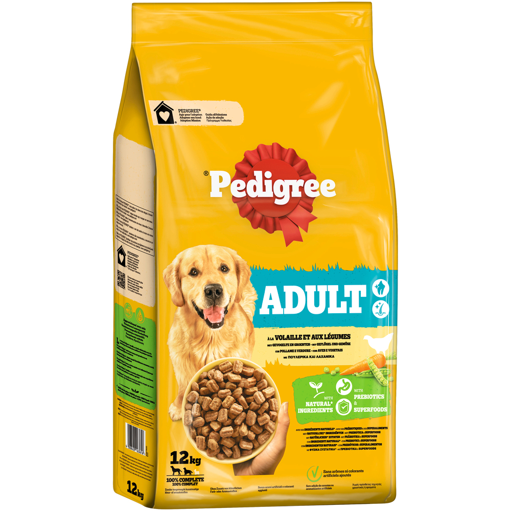 Pedigree Adult drůbeží a zelenina - výhodné balení: 2 x 12 kg