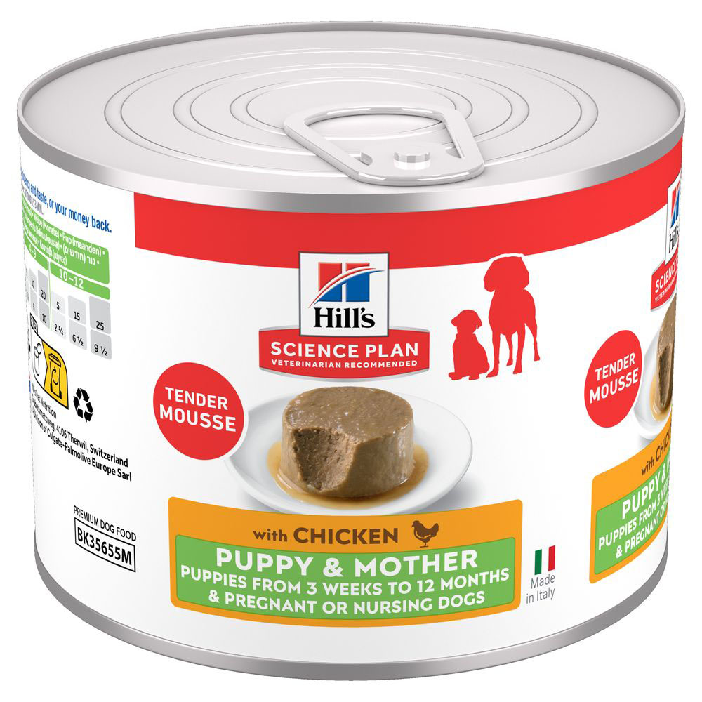Hill's Science Plan Puppy & Mother Tender Mousse - Kuřecí (24× 200 g)