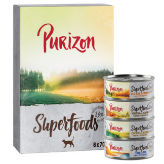 Purizon Superfoods 24 x 70 g - míchané balení (8x kuřecí