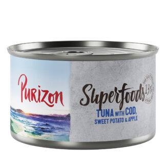 Purizon Superfoods 12 x 140 g - tuňák s treskou