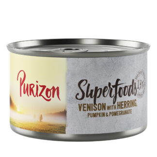 Purizon Superfoods 12 x 140 g - zvěřina se sleděm