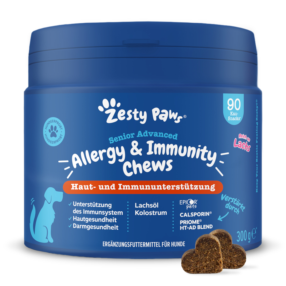 Zesty Paws Senior Allergy & Immunity s lososem - 90 žvýkacích tablet
